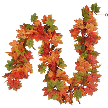 Decorative wreath made of autumn leaves on a white background