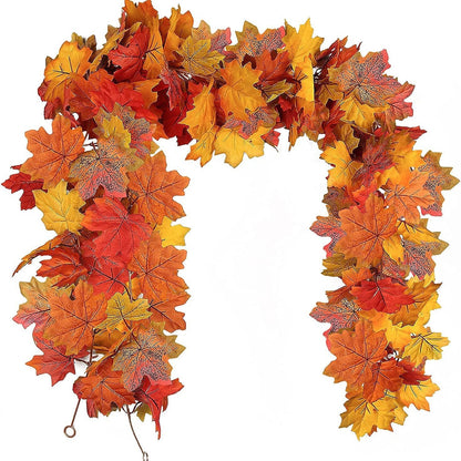 Decorative wreath made of autumn leaves on a white background