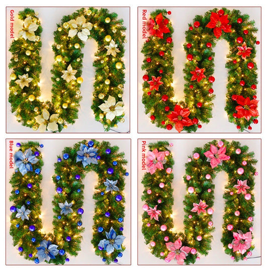 Four Christmas wreaths spelling 'MUM' in different color schemes on a white background.